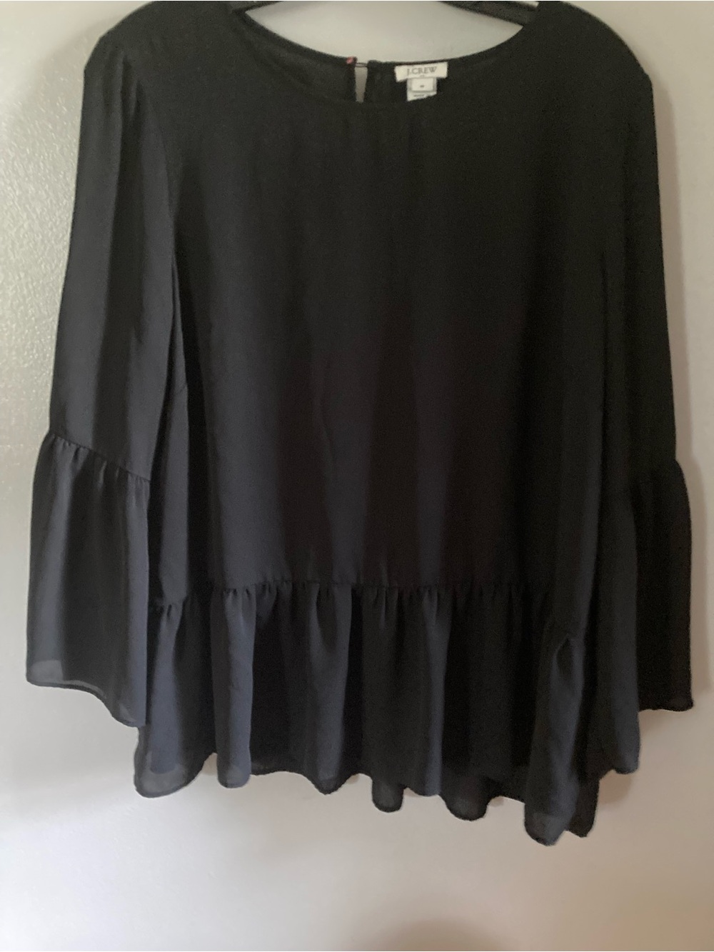 J. Crew Black Ruffle-Hem Women's Skirt